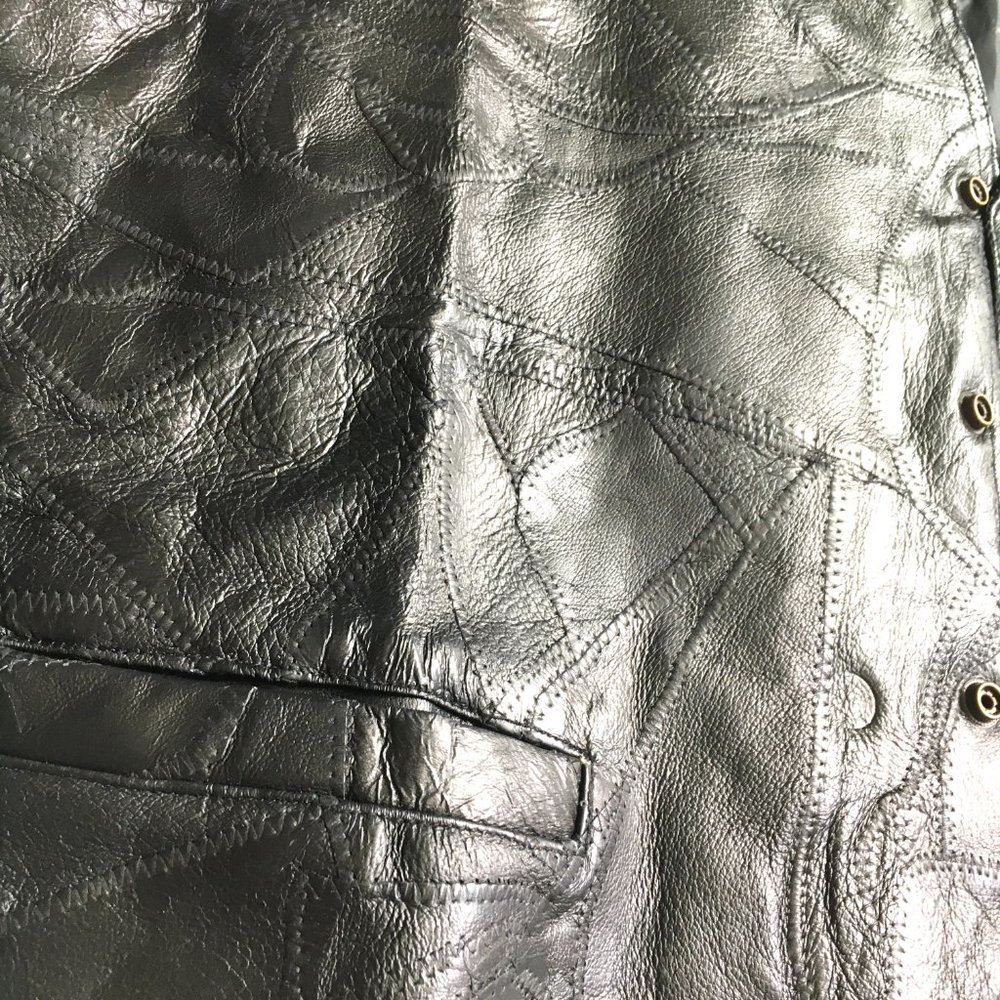 Cellini Collection Bikers Patchwork Leather Moto … - image 5